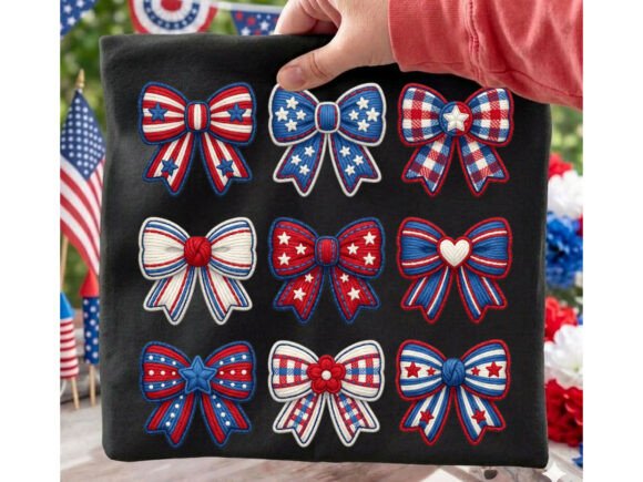 Download Patriotic Bow Grid Yarn Tshirt Design - Tshirt design Collection