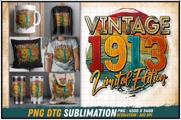 Download Vintage 1913 Limited Edition Retro Round - 1913 Collection