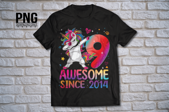 Download 9th Birthday Unicorn Awesome Since 2014 - 2014 Collection